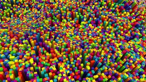 Colorful surface of rectangles Colorful surface of rectangles. Computer ge... Stock Photos