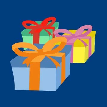 Colorful Surprise Gift Boxes Vector Illustration Illustration