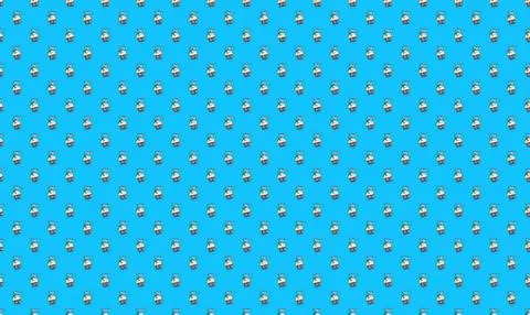 Colorful swan pattern on blue background for design Stock Illustration