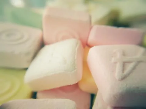 Colorful sweets tablets Stock Photos