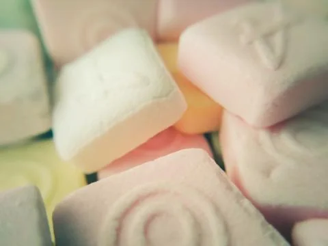Colorful sweets tablets Stock Photos