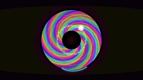 Colorful swirl animation with dynamic lines and circular shape Stock Footage 337301798