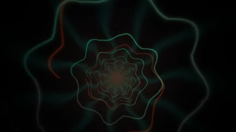 Colorful swirl effect with glowing lines and dark Stock Footage 340371630