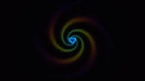 Colorful swirl pattern on black background that creates Stock Footage 338224257