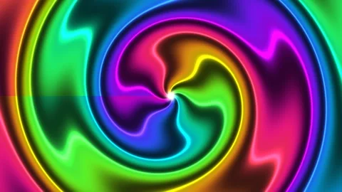 Colorful swirl pattern with bright gradient and fluid Video stock 338015881