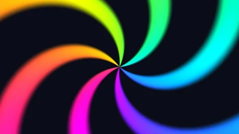 Colorful swirl pattern with bright hues and motion effects Stock Footage 338170509