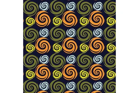 Colorful Swirl Pattern on Dark Background Stock Illustration