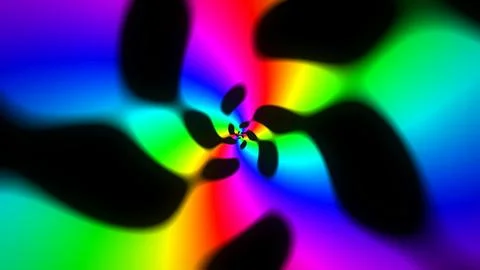 Colorful swirl pattern in dark background creates a vibrant effect Stockillustratie