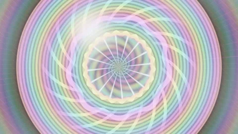 Colorful swirl pattern with light effect in circular design Stock Footage 337388135