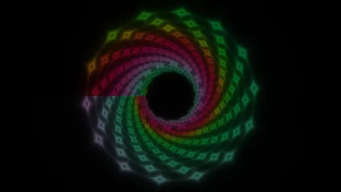 Colorful swirl pattern moving in circular motion Stock Footage 339323478
