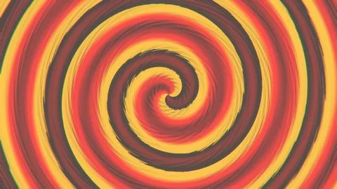 Colorful swirl pattern with red and yellow tones in a circular design Stock Illustration