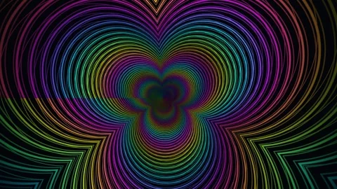 Colorful swirling lines create dynamic pattern in abstract Stock Footage 340396900