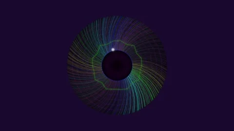 Colorful swirling lines create pattern in digital space for design Stock Footage 337301562