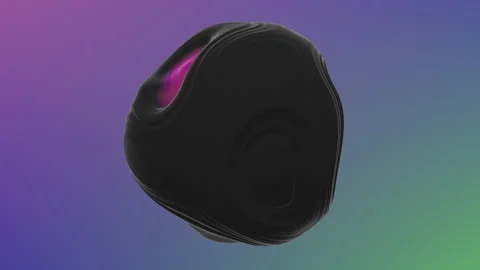 Colorful swirling pattern on black object Stock-Footage 285692625