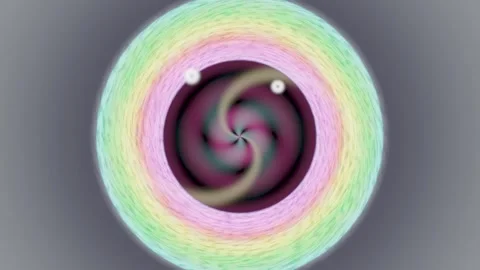 Colorful swirling pattern creates motion in abstract design Stock Footage 337376862