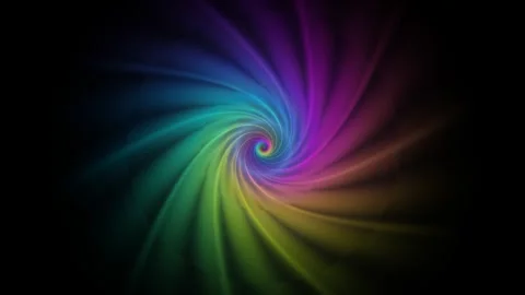 Colorful swirling pattern on dark background Stock Footage 340499454