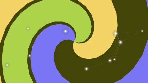 Colorful Swirling Pattern with Sparkling Dots. Stock Footage 328505357