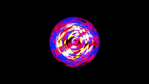 Colorful swirling patterns create mesmerizing effects on a digital sphere i.. Stock-Footage 332846731