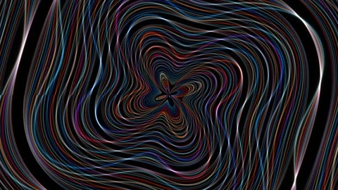 Colorful swirls create a hypnotic pattern on a dark Stock Footage 339373109
