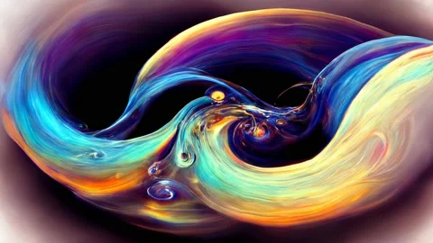 Colorful Swirly Background, Animation Loop Stock Footage 209955448