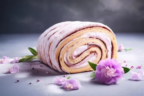 Colorful Swiss Roll, Patterns & Shades Stock Photos