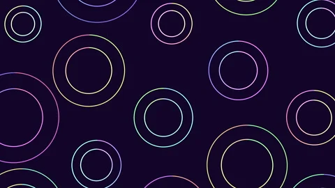 Colorful symmetrical circle pattern on a black background Stock-Footage 303195416
