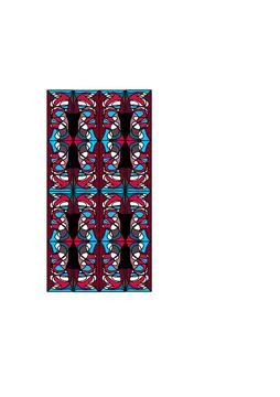 Colorful symmetrical geometric grid pattern Stock Illustration