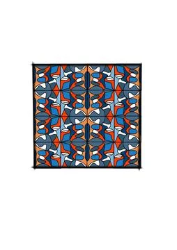 Colorful symmetrical geometric grid pattern Stock Illustration