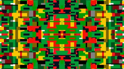 Colorful Symmetry Patterns for Juneteenth - Loopable Visual Art Stock Footage 275561682