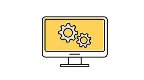 Colorful system settings icon Illustrazione stock