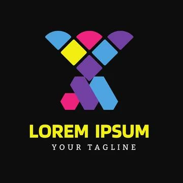 Colorful T initial triangle logo vector illustration, unique Triangle logo Stock Illustration