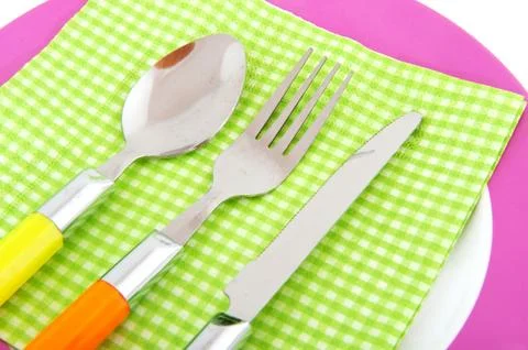 Colorful tableware 스톡 사진