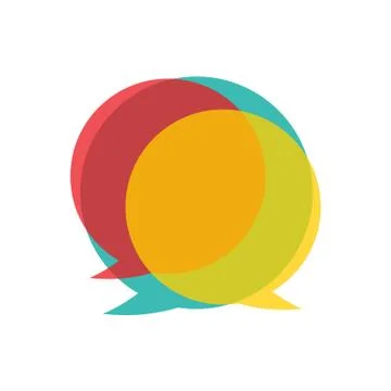 Colorful talk bubble icon Stock Illustration