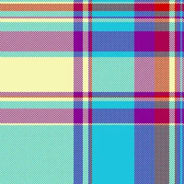 Colorful tartan pattern. Retro pixelated style. Ideal for textile design, b.. 스톡 일러스트