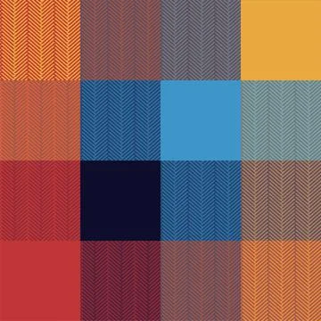 Colorful tartan pattern, simple geometric pixel texture for fabric Stock Illustration
