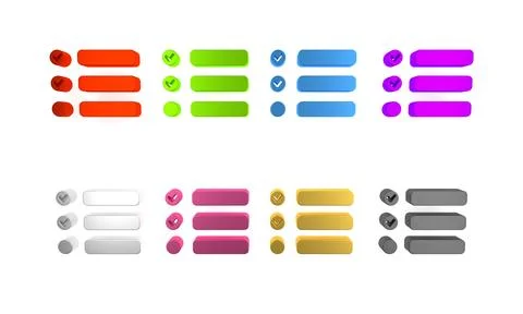 Colorful Task list icon isolated on white background. Control list symbol. .. イラスト素材