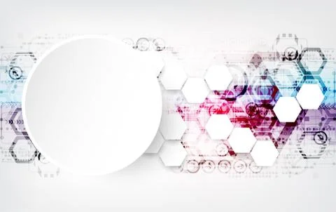 Colorful techno background schematic. Stock Illustration