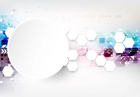 Colorful techno background schematic. 库存插图