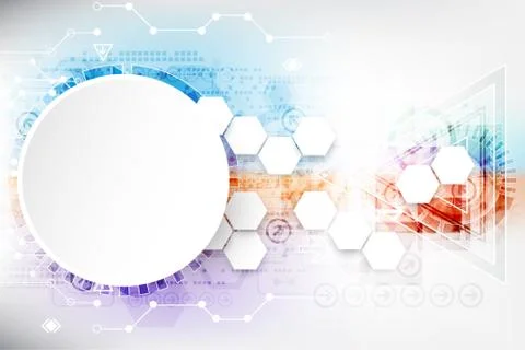 Colorful techno background schematic. Stock Illustration