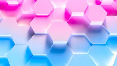 Colorful technology hexagon pattern background Illustrazione stock
