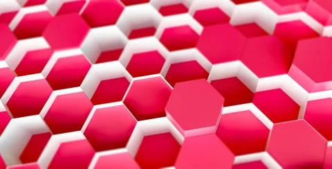 Colorful technology hexagon pattern background Stock Photos