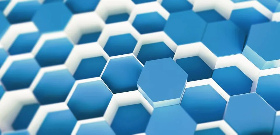Colorful technology hexagon pattern background Stock Photos