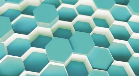 Colorful technology hexagon pattern background Stock Photos