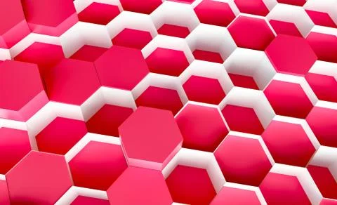 Colorful technology hexagon pattern background Stock Photos