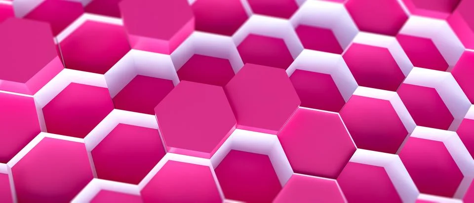 Colorful technology hexagon pattern background Stock Photos