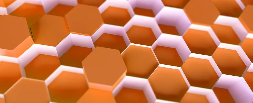 Colorful technology hexagon pattern background Stock Photos
