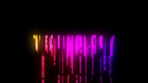 Colorful Technology Text animation Stock Footage 329193233