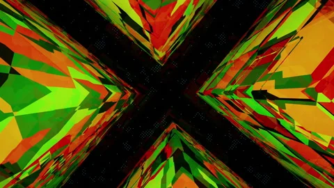 Colorful Technology Tunnel Background Video stock 267213669