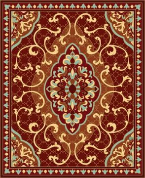 Colorful template for carpet. Stock-Illustration