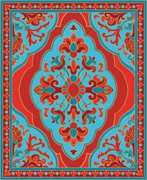 Colorful template for carpet. Stock Illustration